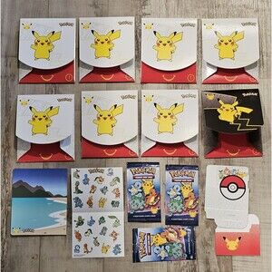 Pokemon TCG 25th Anniversary EMPTY Lot Of 8+ 3 Pack Bundle Promo McDonald's 2021